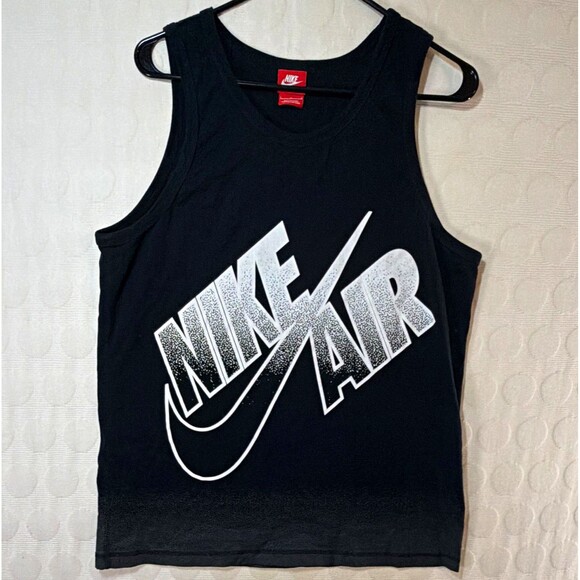 Nike Other - Nike Air Men’s Tank Top Size L Black White Graphic Logo Sleeveless Shirt